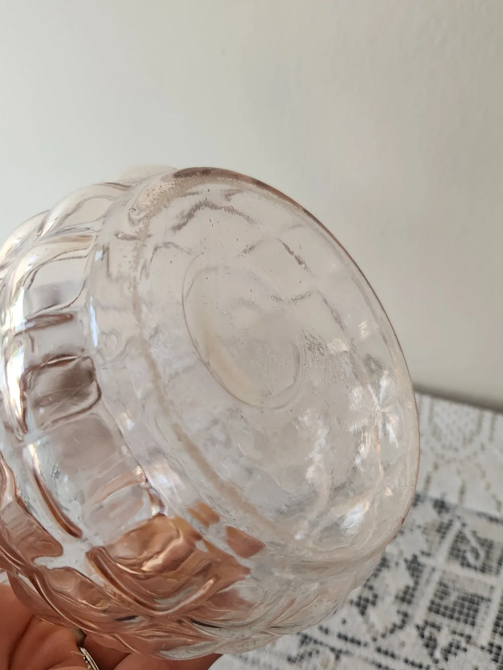 Pink Glass Decorative Vase -